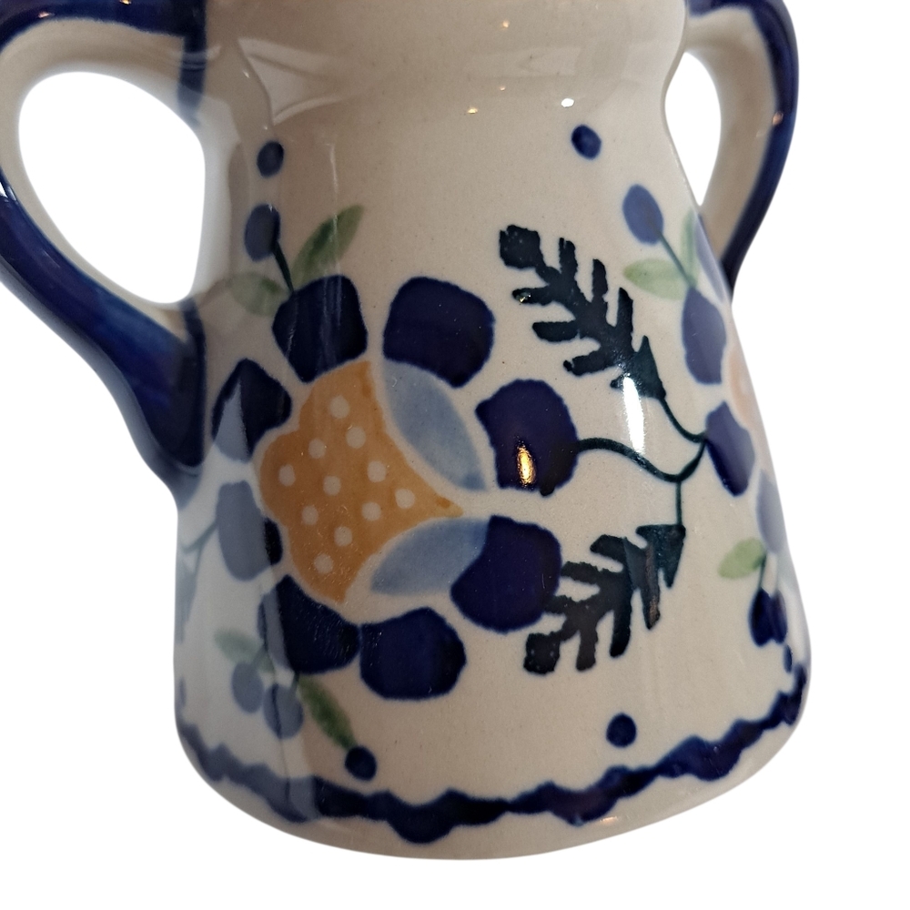 Boleslawiec Polish Pottery Woman Man  Salt & Pepper Shakers Handmade #503 - Picture 8 of 11